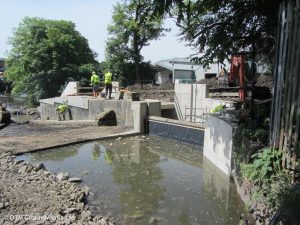 Hydro power constructed at industrial weir - DTM Groundworks Ltd