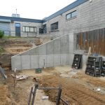 Parrenthorn High School in-situ concrete retaining wall