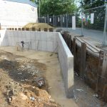 Parrenthorn High School in-situ concrete retaining wall