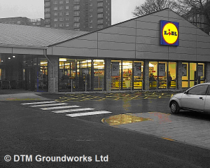 Supermarket car park external works - DTM Groundworks Ltd